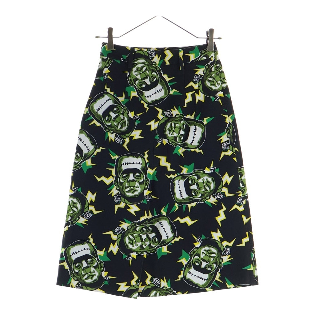 PRADA(プラダ) Frankenstein Skirt フランケンシュタイン 総柄スカート ブラック レディース P194P S192 1410