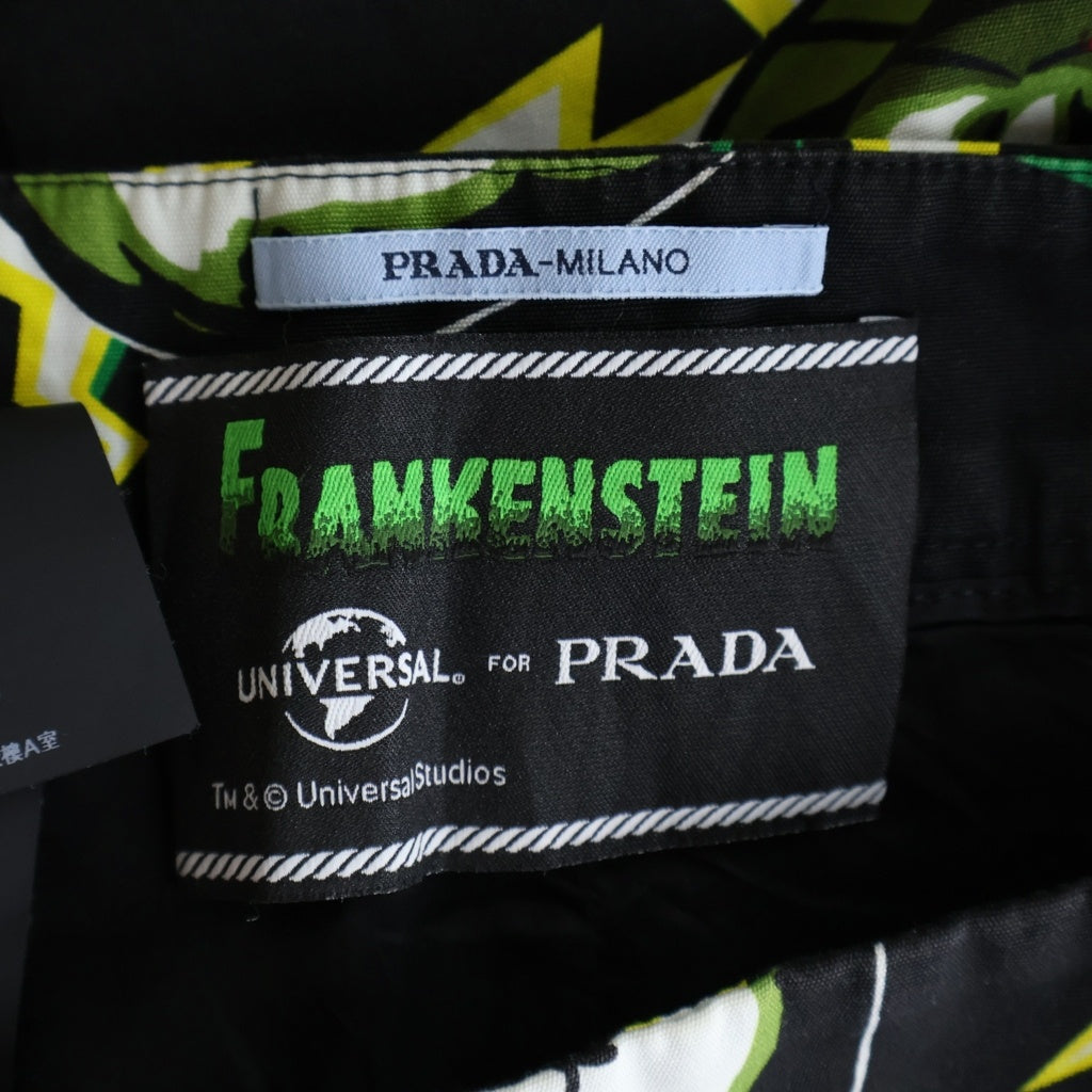 PRADA(プラダ) Frankenstein Skirt フランケンシュタイン 総柄スカート ブラック レディース P194P S192 1410