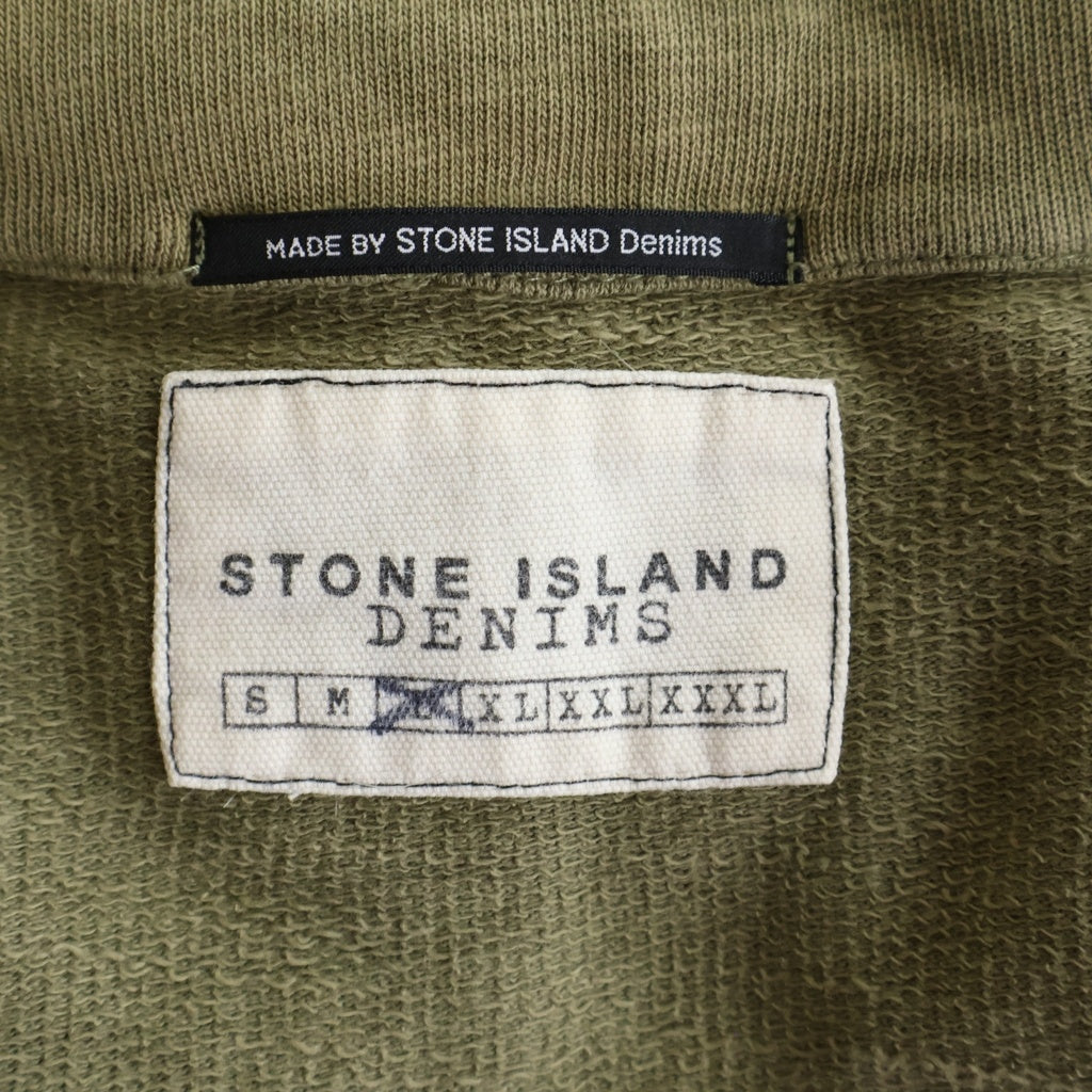 STONE ISLAND(ストーンアイランド) 08AW Zip Up Jacket ロゴプリント ジップアップジャケット カーキ 46146041