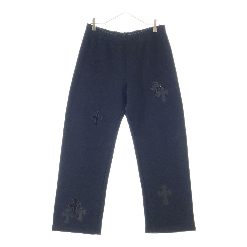 CHROME HEARTS(クロムハーツ) Y NOT クロスパッチ付きスウェットロングパンツ ブラック