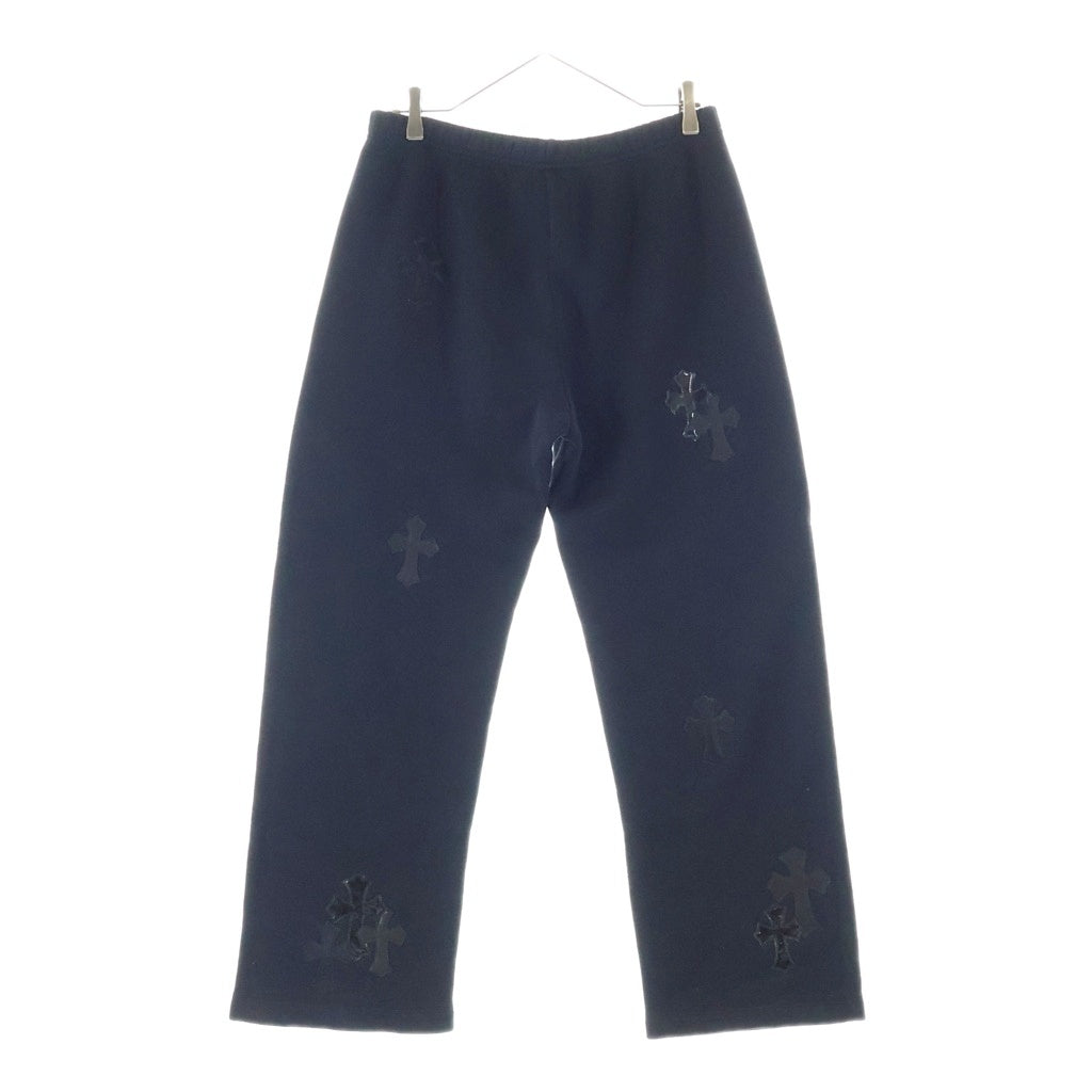 CHROME HEARTS(クロムハーツ) Y NOT クロスパッチ付きスウェットロングパンツ ブラック