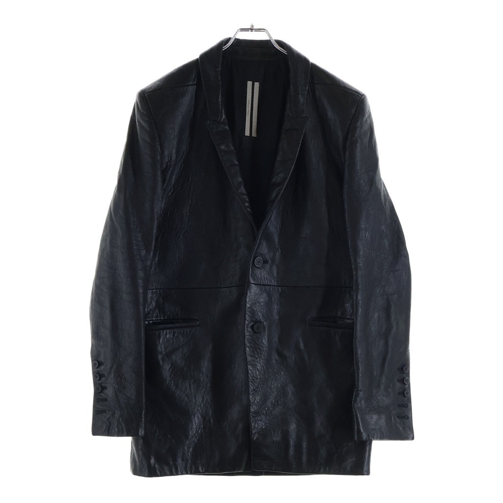 Rick Owens(リックオウエンス) Leather Blazer レザーブレザー ジャケット ブラック RU01F2721-LBE