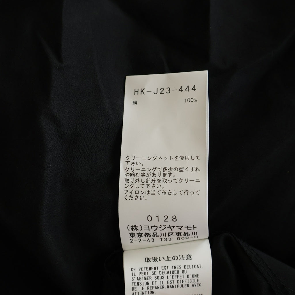 Yohji Yamamoto POUR HOMME(ヨウジヤマモト プールオム) SILK HABUTAE 4 BUTTONS LONG SUIT HK-J23-444 シルク 4ボタン ロングスーツ ジャケット コート ブラック
