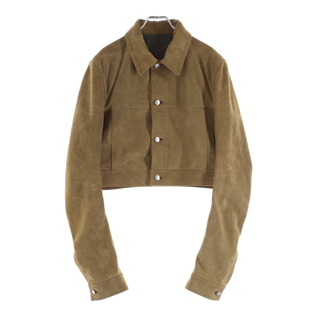 Rick Owens(リックオウエンス) CROPPED WORKER クロップド ワーカー スエードジャケット ブラウン RR01F2703-LCSU