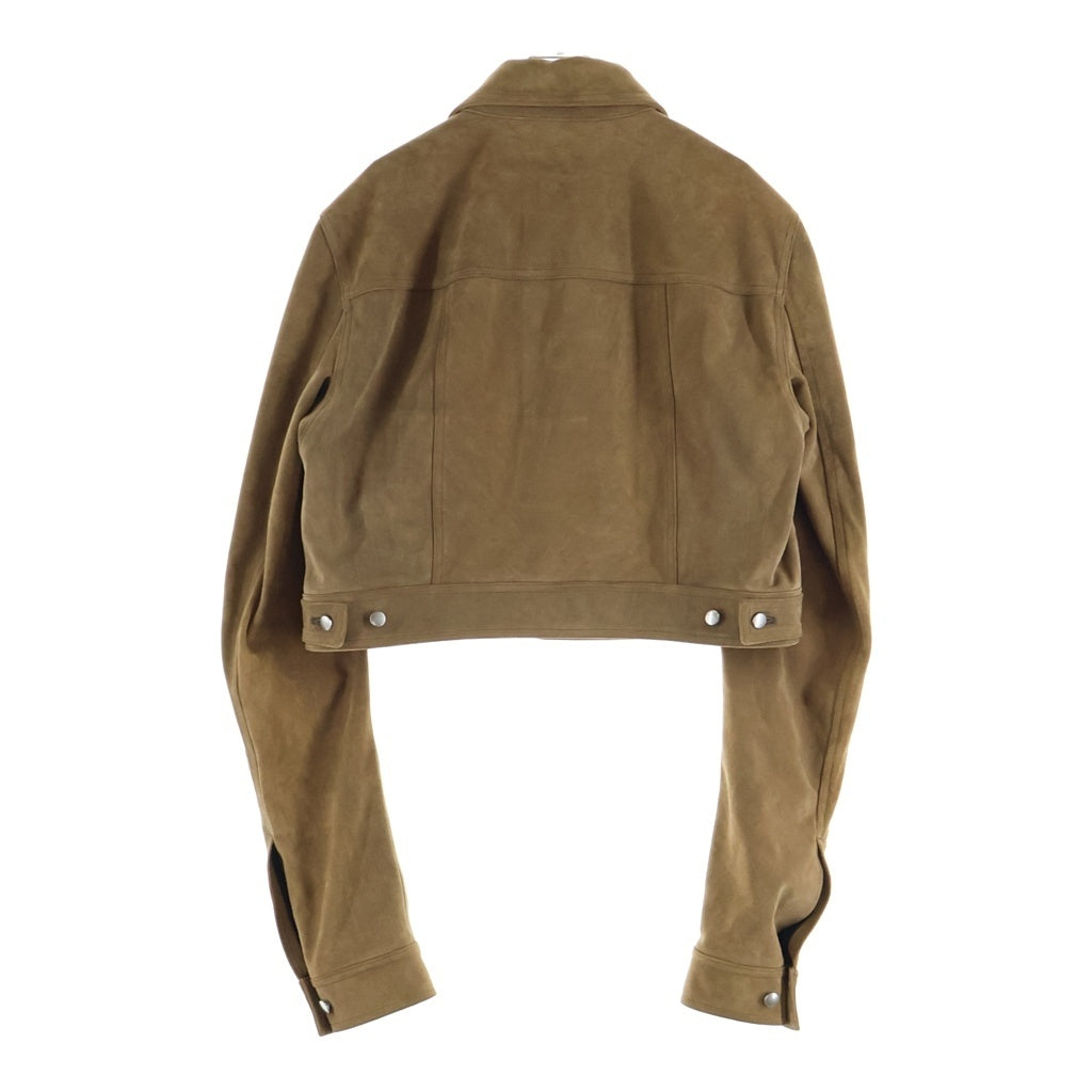 Rick Owens(リックオウエンス) CROPPED WORKER クロップド ワーカー スエードジャケット ブラウン RR01F2703-LCSU