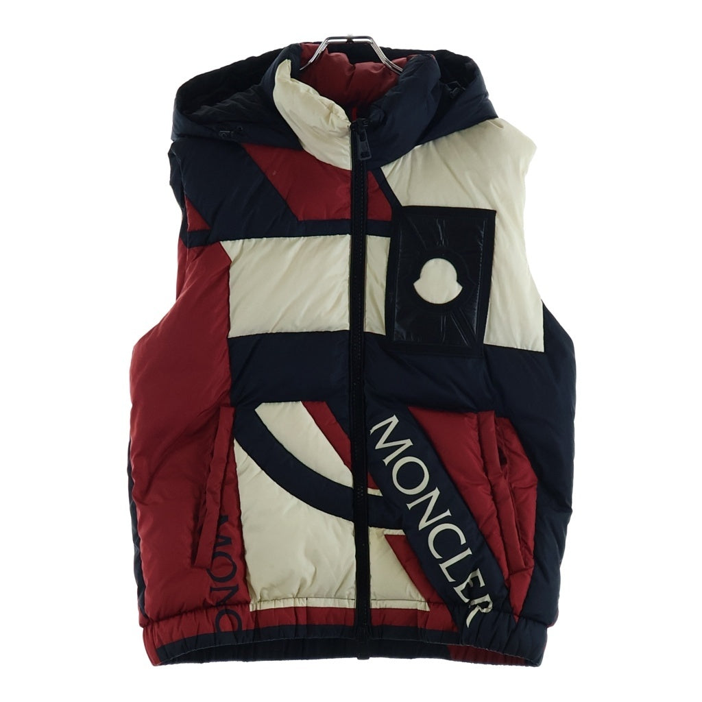 MONCLER(モンクレール) PERMIT GILET CRAIG GREEN ロゴ フーデッドダウンベスト レッド/ブラック D209H4332000