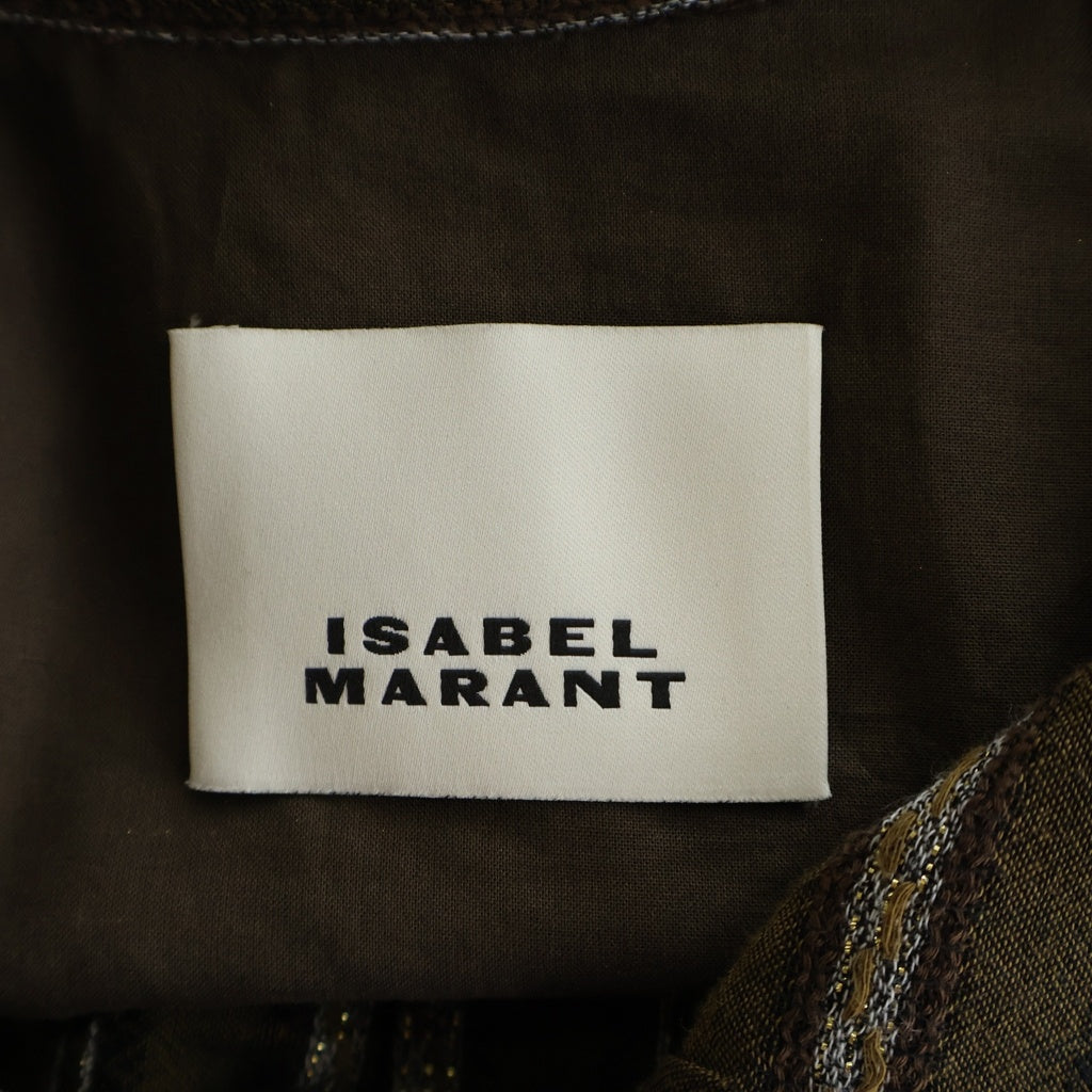 ISABEL MARANT(イザベル マラン) CHELIA SHIRTS 26ECH0340FA-D2G02I シェリアシャツ ストライプ ロングスリーブ長袖シャツ ブラウン