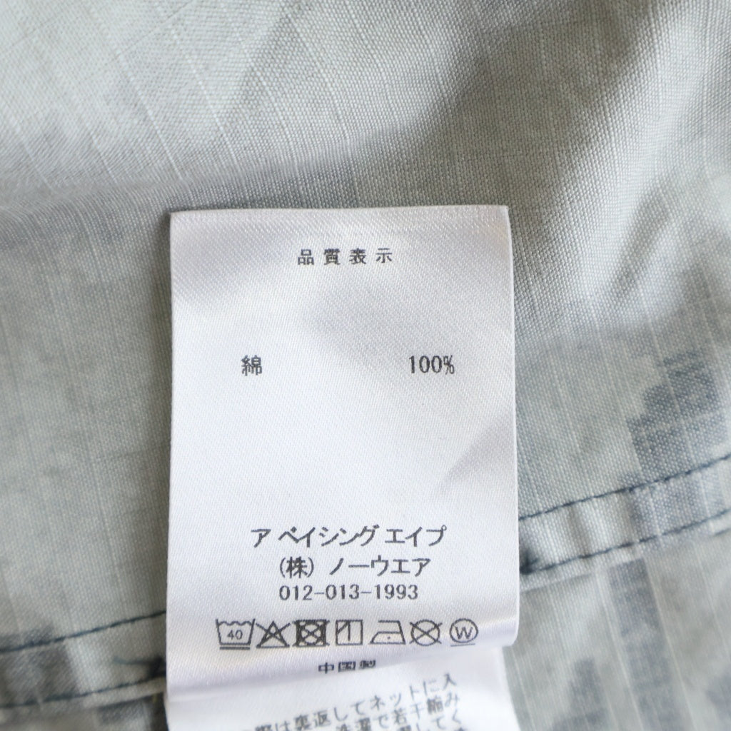 A BATHING APE(アベイシングエイプ) MULTI PIXEL CAMO MILITARY SHIRT マルチ ピクセル カモ ミリタリー シャツ グレー 0ZXSTM319401Q