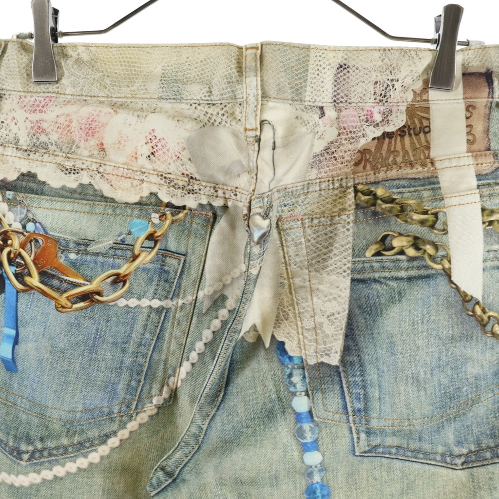 Acne Studios(アクネ ストゥディオズ) 2006 Relaxed Fit Jeans トロンプルイユ 総柄デニムパンツ マルチ FN-MN-TROU001129