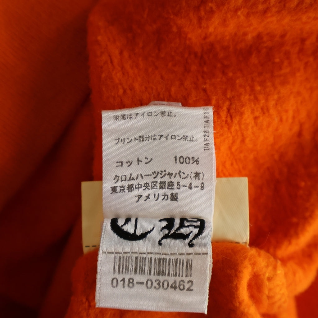 CHROME HEARTS(クロムハーツ) OFF-WHITE SWTSHRT PLVR オフホワイト バックスクロールプリント プルオーバースウェットパーカー フーディー オレンジ