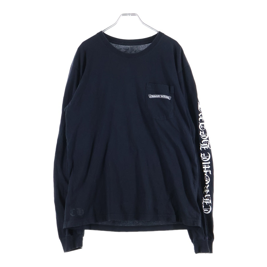 CHROME HEARTS(クロムハーツ) CH L/S T-SHIRT バックスクロール アームロゴ 長袖Tシャツ ロンT ブラック