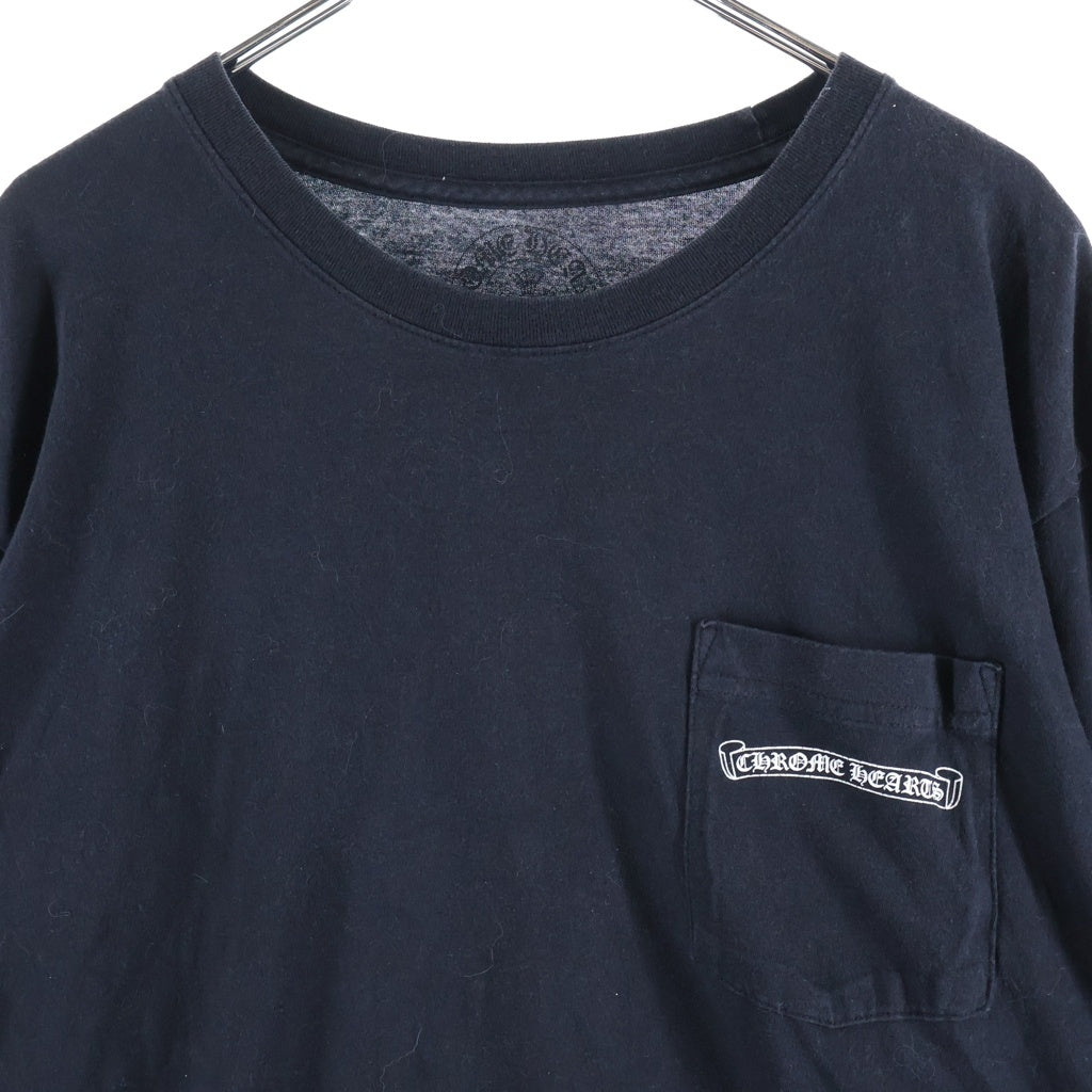CHROME HEARTS(クロムハーツ) CH L/S T-SHIRT バックスクロール アームロゴ 長袖Tシャツ ロンT ブラック