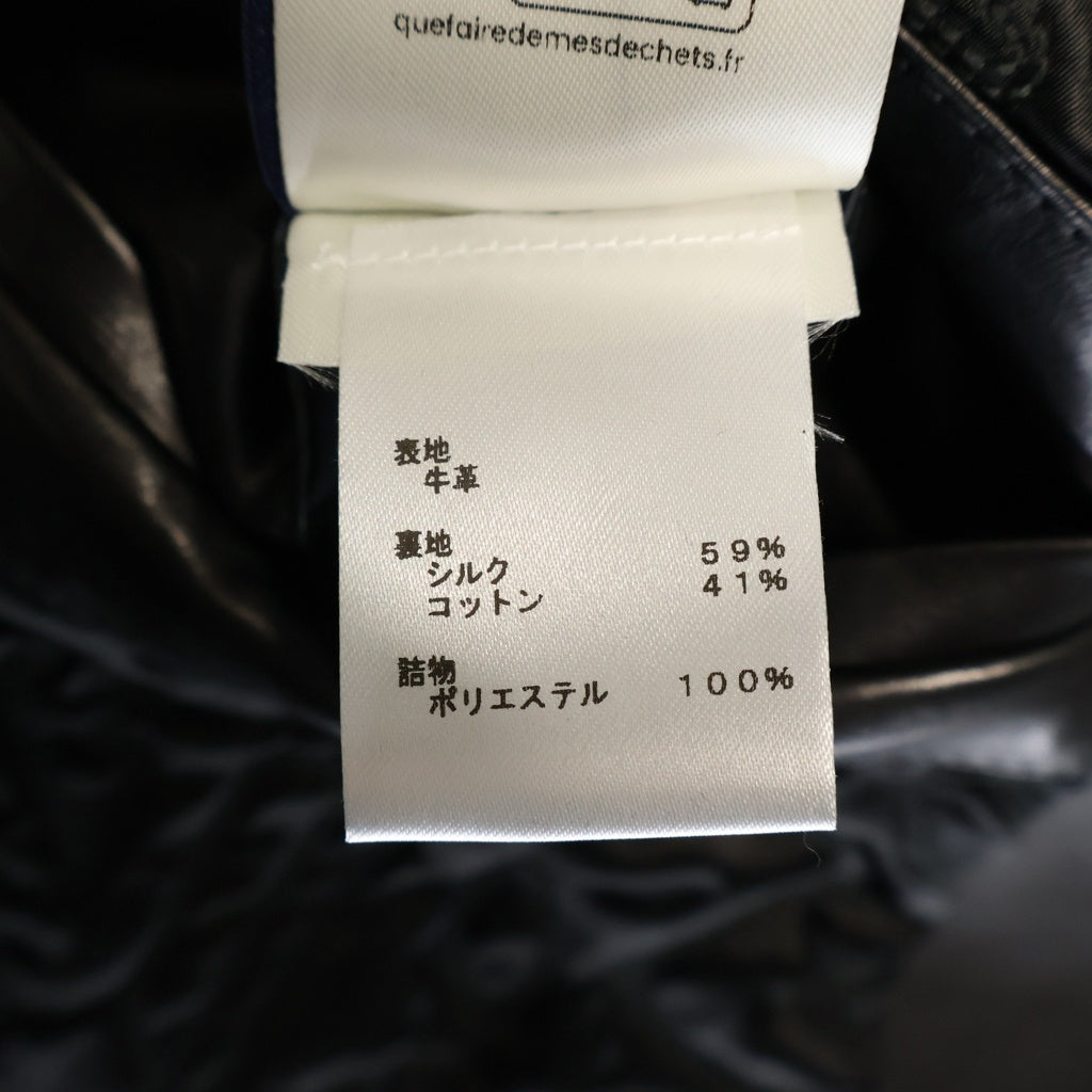 LOUIS VUITTON(ルイヴィトン) 24AW Fringe Leather Jacket 裏地キルティング フリンジ レザージャケット ブラック RM242 MKV HRL80E / HRL80EEMKV