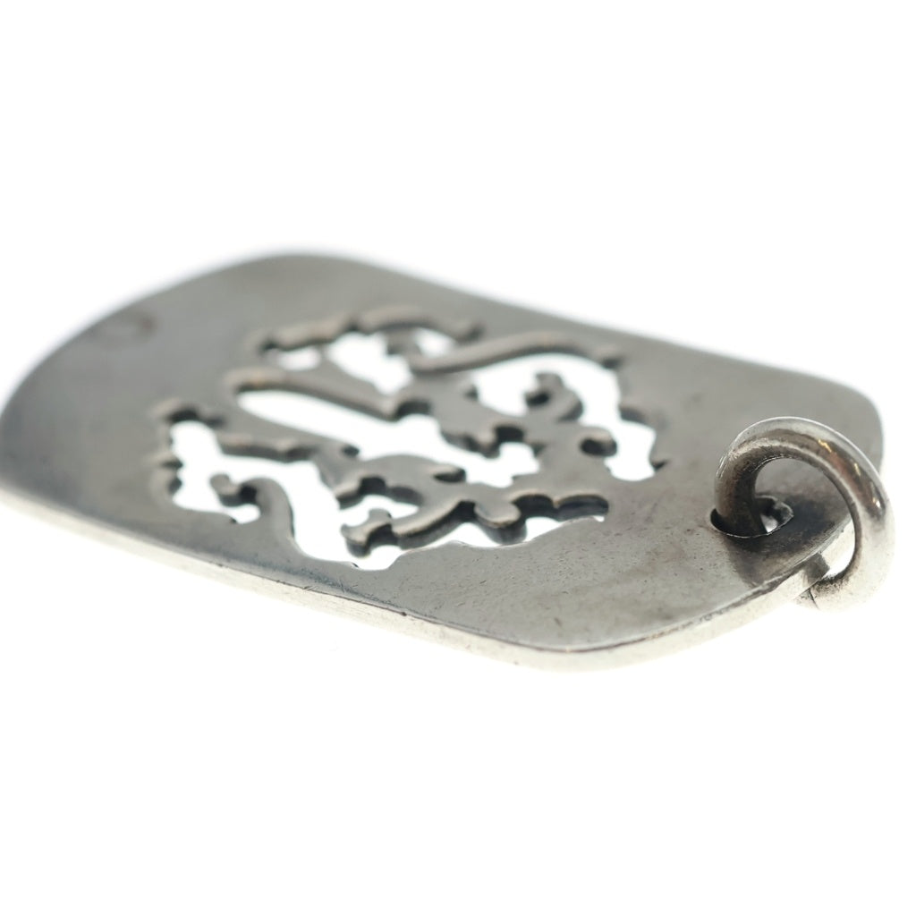 CHROME HEARTS(クロムハーツ) OLD D TAG LRG DAGGER ヴァインダガーカットアウトドッグタグ ラージ ペンダントトップ シルバー