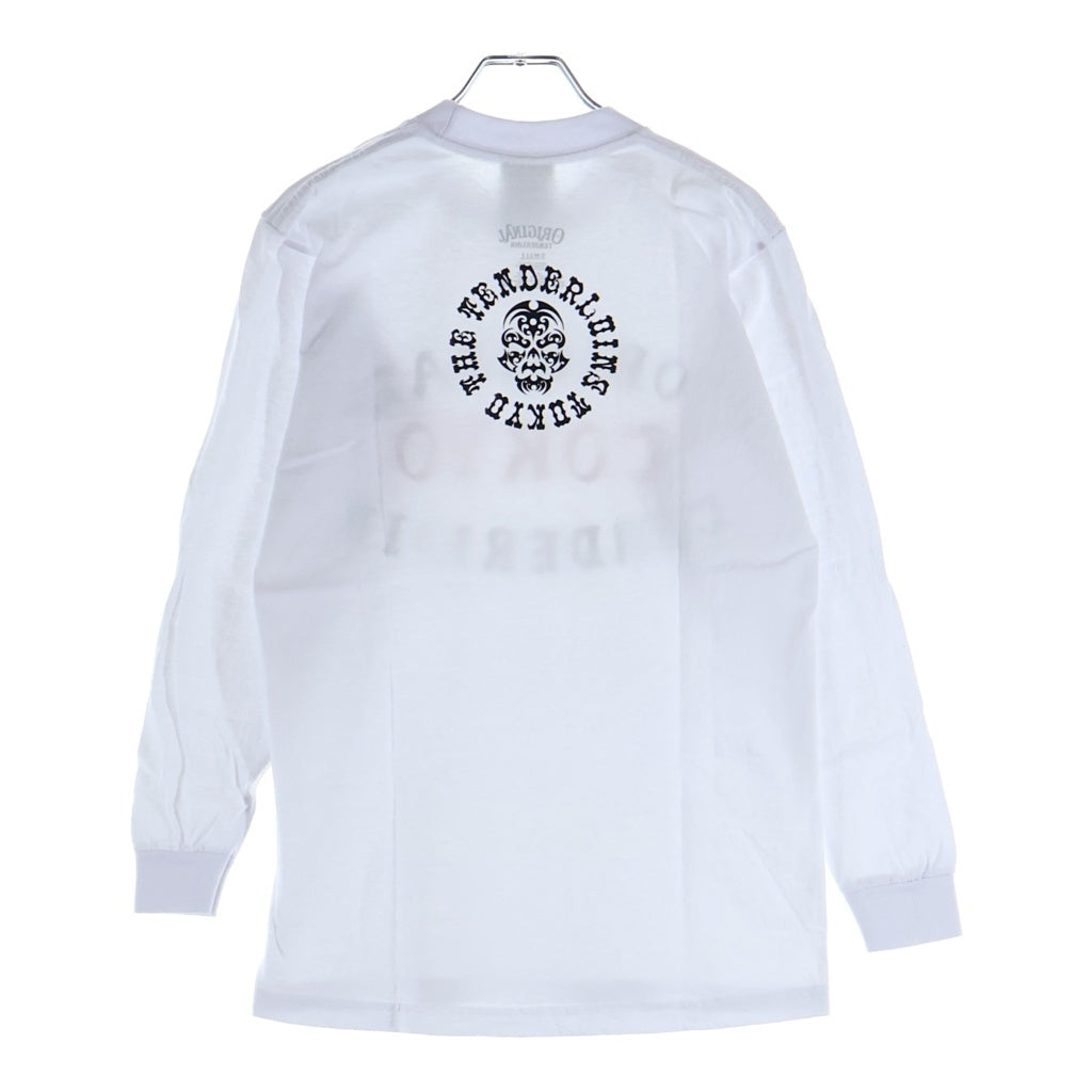 TENDERLOIN(テンダーロイン) 22SS 渋谷限定 プリントデザイン クルーネック 長袖Tシャツ カットソー ホワイト