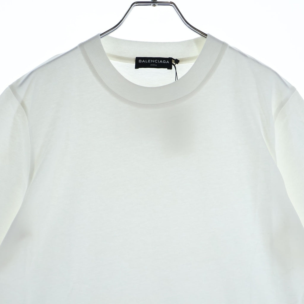 BALENCIAGA(バレンシアガ) バックプリント クルーネック コットン 半袖Tシャツ カットソー ホワイト TXK46 9000