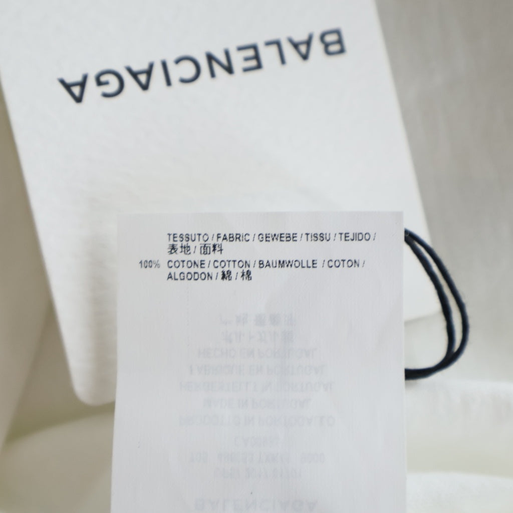 BALENCIAGA(バレンシアガ) バックプリント クルーネック コットン 半袖Tシャツ カットソー ホワイト TXK46 9000