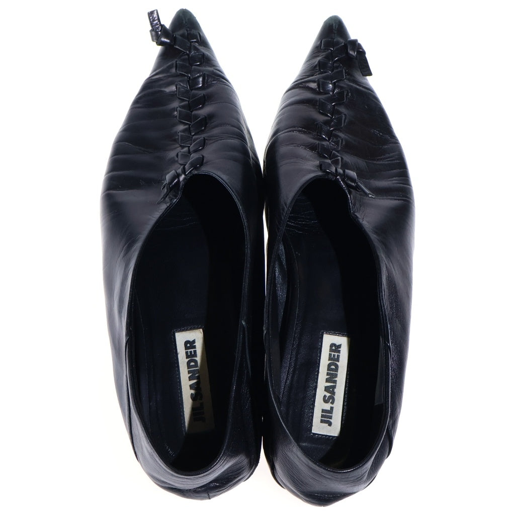 JIL SANDER(ジルサンダー) ポインテッドトゥ バレリーナシューズ パンプス ブラック J15WZ0004 レディース