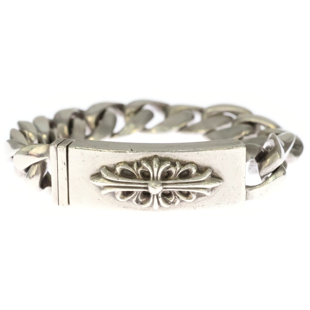 CHROME HEARTS(クロムハーツ) ID FLORAL CRS フローラルクロスIDクラシックリンク ブレスレット 13LINK シルバー BCA164