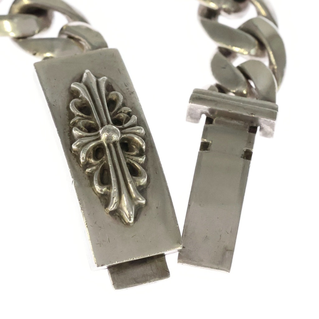 CHROME HEARTS(クロムハーツ) ID FLORAL CRS フローラルクロスIDクラシックリンク ブレスレット 13LINK シルバー BCA164