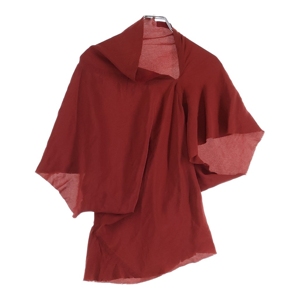 Rick Owens(リックオウエンス) 20FW カットオフデザイン クルーネック 半袖Tシャツ カットソー レッド レディース RP20F2218