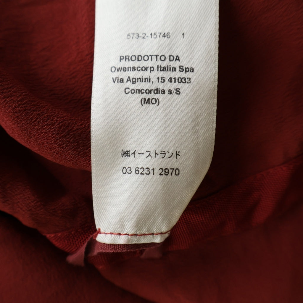 Rick Owens(リックオウエンス) 20FW カットオフデザイン クルーネック 半袖Tシャツ カットソー レッド レディース RP20F2218