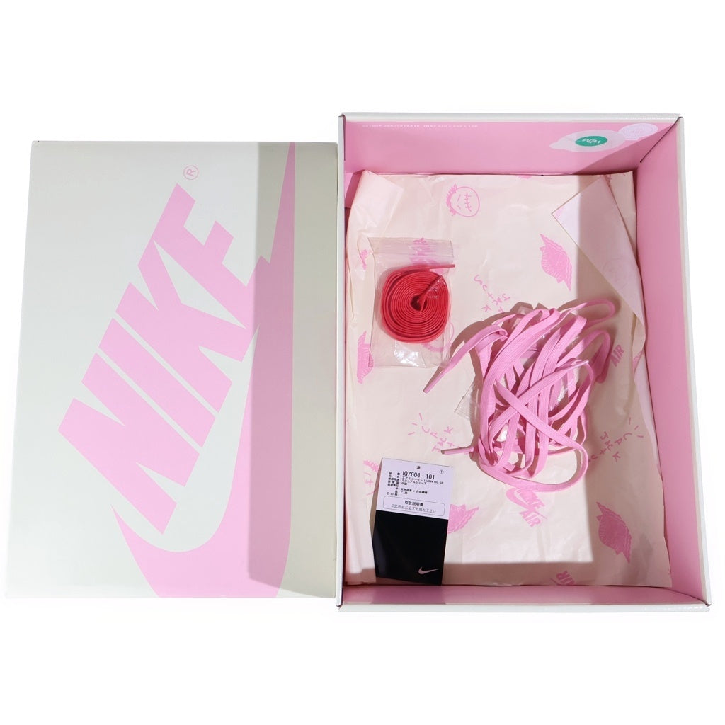 NIKE(ナイキ) ×TRAVIS SCOTT AIR JORDAN1 RETRO LOW トラヴィススコット エアジョーダン1 レトロ セイル トロピカルピンク ローカットスニーカー ピンク US10.5/28.5cm IQ7604-101