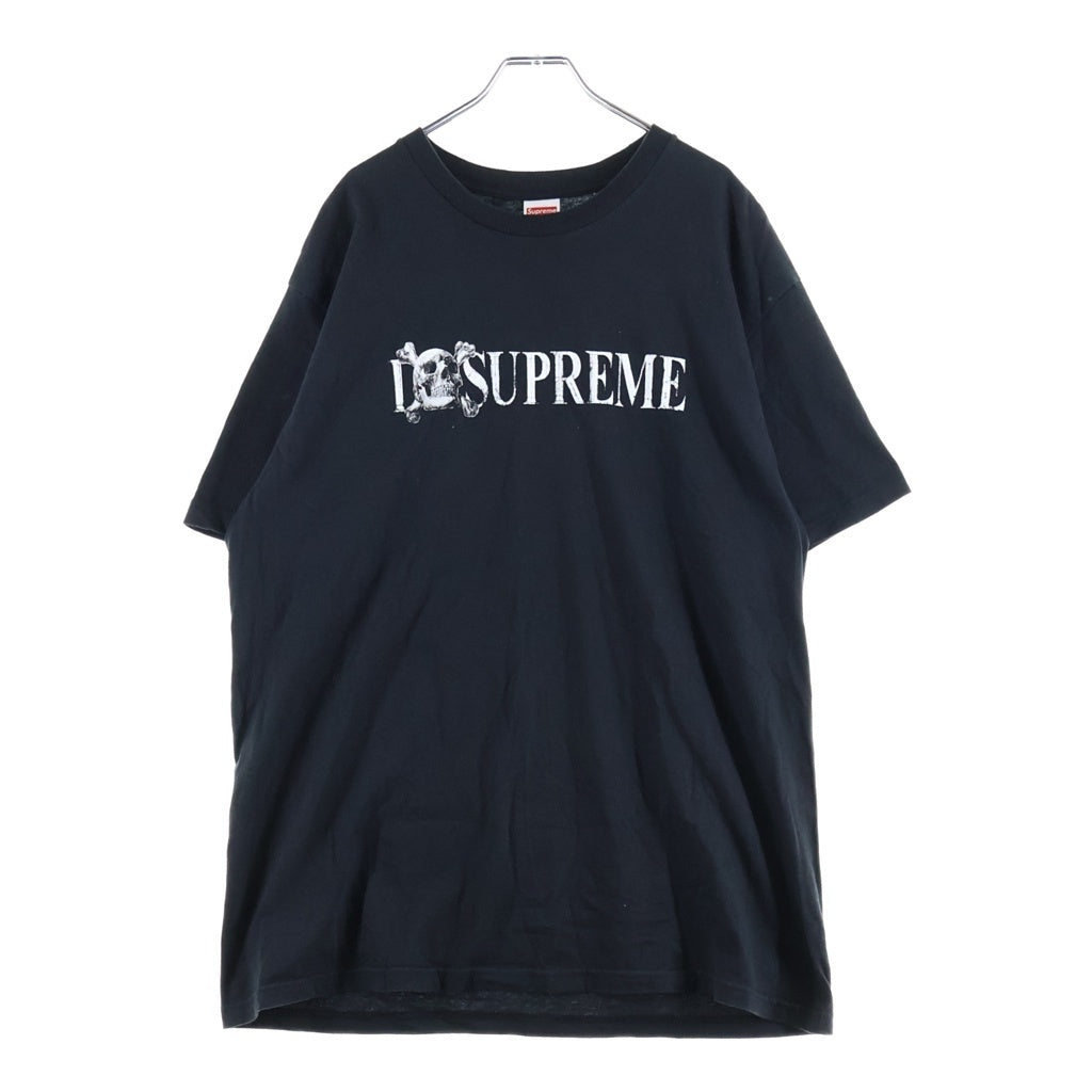 SUPREME(シュプリーム) 25AW Skull Tee スカルロゴプリント クルーネック半袖Tシャツ カットソー ブラック