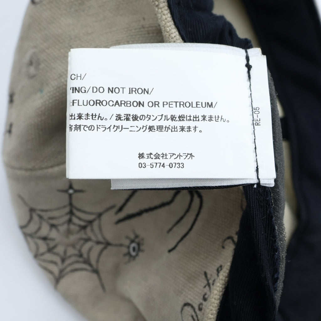 READY MADE(レディメイド) ×Dr.Woo CAP TATTO ドクターウー タトゥー ミリタリーキャップ 帽子 グレー REDW-CO-WH-00-00-02
