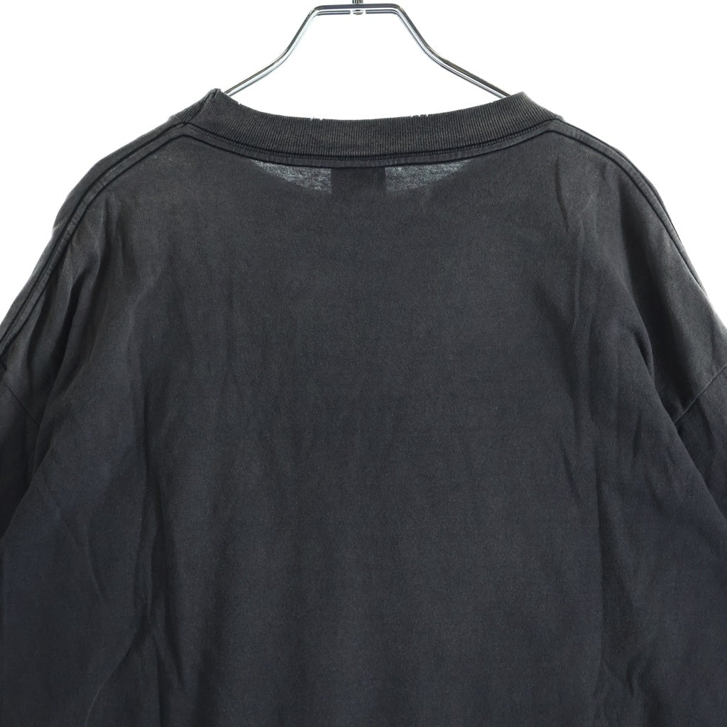SAINT MICHAEL(セントマイケル) 25SS ×NEIGHBORHOOD NH_SS TEE STHD.HOOD ネイバーフッド ダメージ加工 半袖Tシャツ グレー SM-HR8-0000-C69