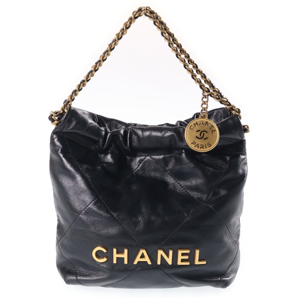 CHANEL(シャネル) Chanel 22 キルティング チェーンショルダーバッグ ブラック レディース AS3980