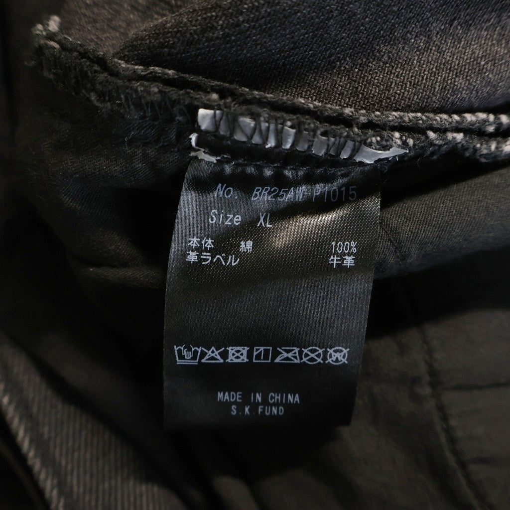 BLESS(ブレス) 25AW COATING DAMAGE DENIM PANTS コーティング加工 ダメージデニムパンツ グレー BR25AW-P1015