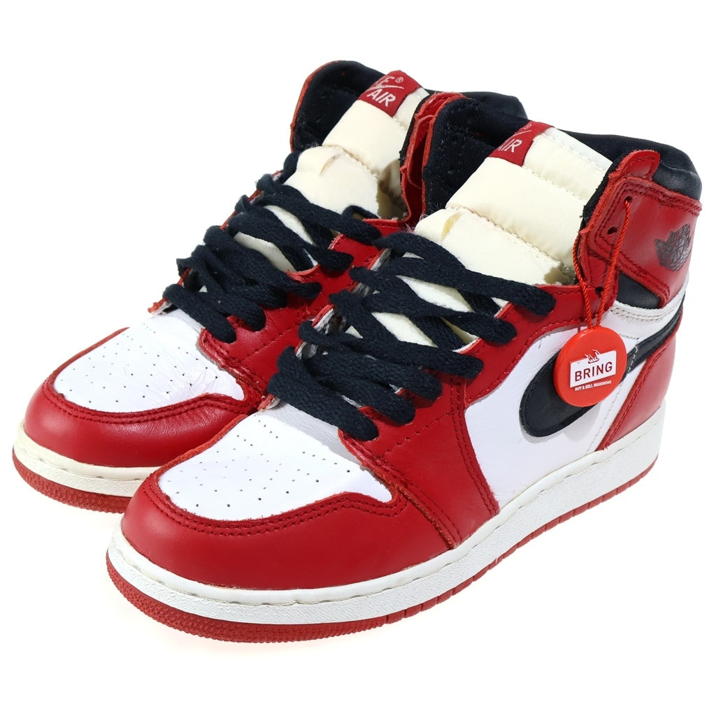 NIKE(ナイキ) 【観賞用 1994年製】 Air Jordan 1 High Chicago BG エアジョーダン1 ハイカット スニーカー シカゴ ホワイト/レッド 5Y/23.5cm 153126-101 レディース