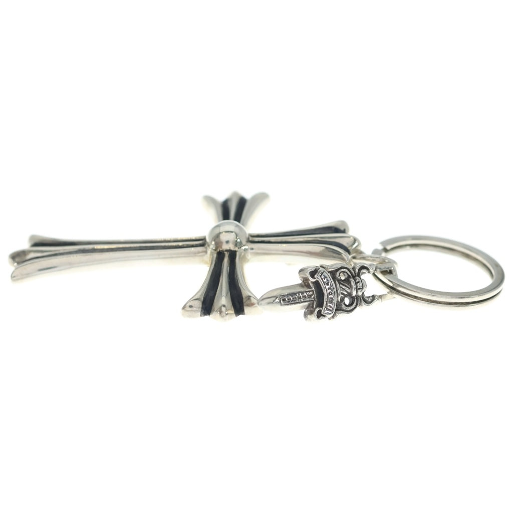 CHROME HEARTS(クロムハーツ) CH CRS LG&No5 DGGR ラージクロス#5ダガーキーリング シルバーキーリング