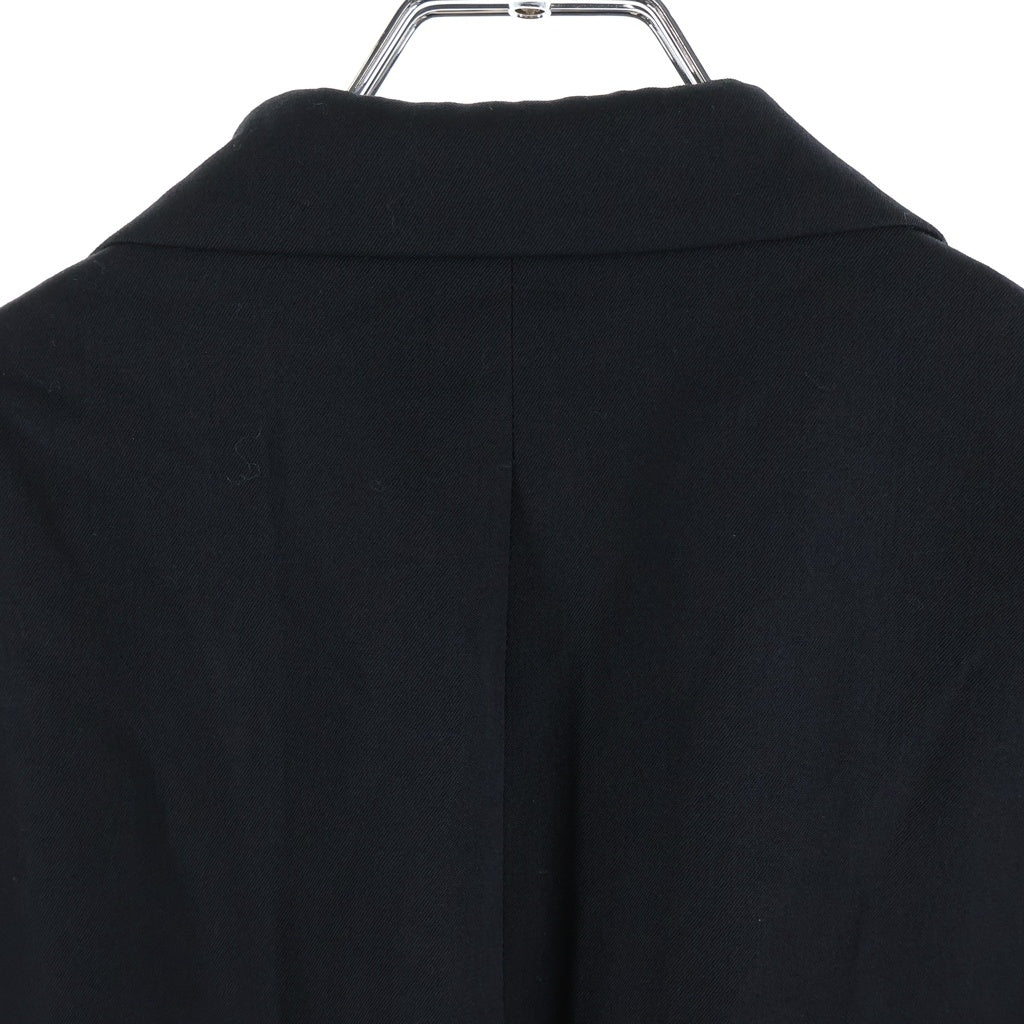 Yohji Yamamoto POUR HOMME(ヨウジヤマモト プールオム) FEEL LIKE GOING HOME プリント ロングジャケット コート HE-J06-802 ブラック
