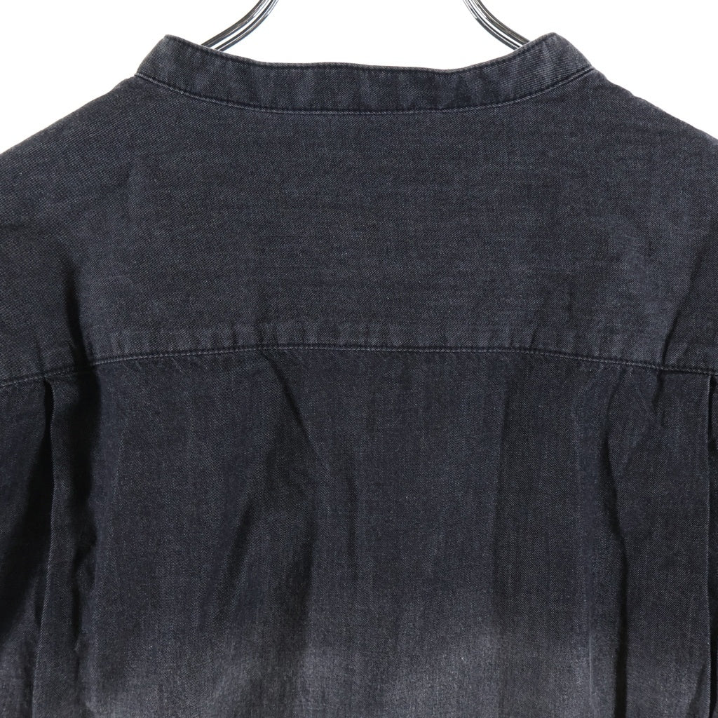LAD MUSICIAN(ラッドミュージシャン) 4.5oz GRADATION DENIM BAND COLLAR BIG SHIRT 2126-121 グラデーションデニム バンドカラー長袖シャツ ブラック
