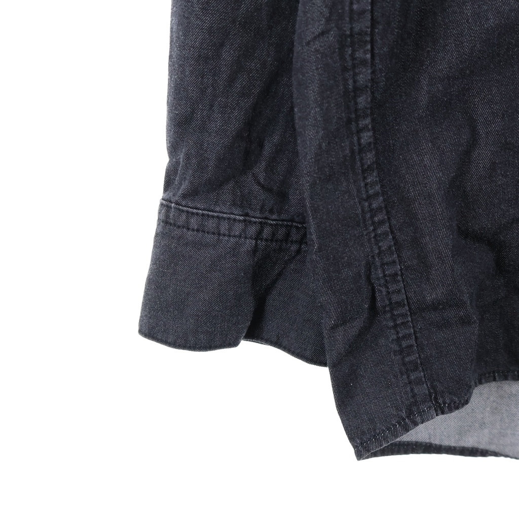 LAD MUSICIAN(ラッドミュージシャン) 4.5oz GRADATION DENIM BAND COLLAR BIG SHIRT 2126-121 グラデーションデニム バンドカラー長袖シャツ ブラック