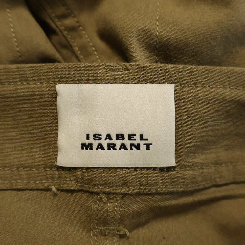 ISABEL MARANT(イザベル マラン) BRINDA TROUSERS ベルテッドストレートカーゴパンツ PA0742FAD2E03I ブラウン