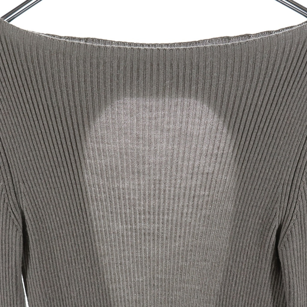 Rick Owens(リックオウエンス) 26SS Open-Back Mini Dress RP01F6616-RIBM オープンバック ニットドレス レディース グレー