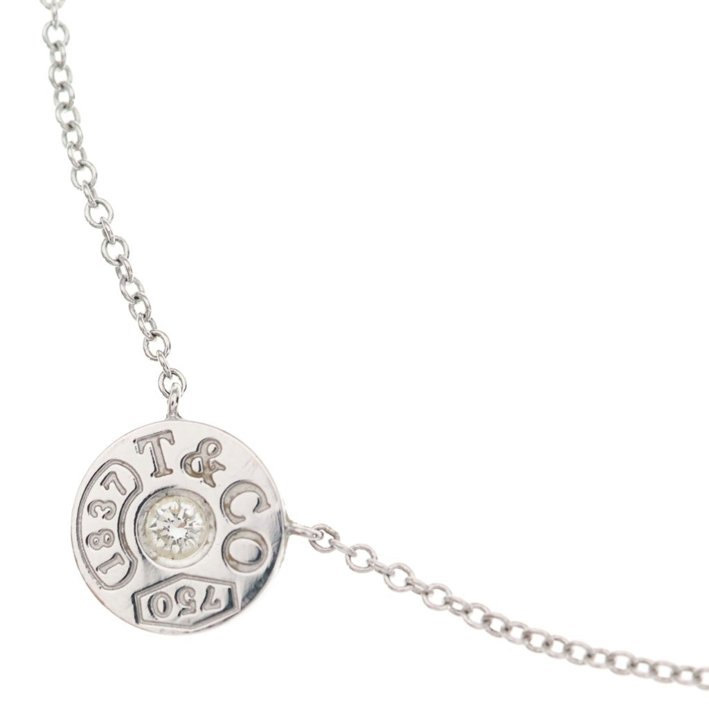TIFFANY & Co.(ティファニー) 18KWG 1867 サークル 1Pダイヤ ネックレストップ ホワイトゴールド