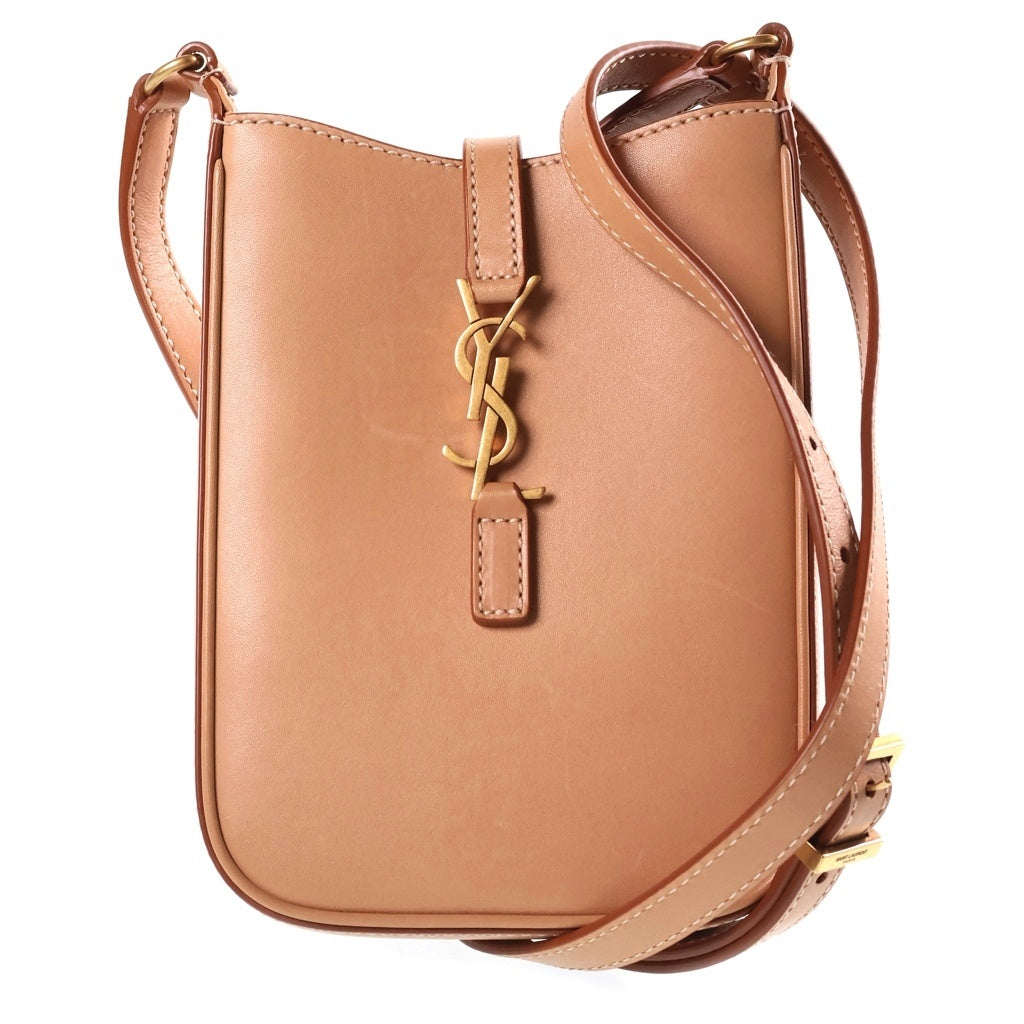 SAINT LAURENT PARIS(サンローランパリ) Le 5 A 7 カサンドラ レザーショルダーバッグ ベージュ 735214 レディース