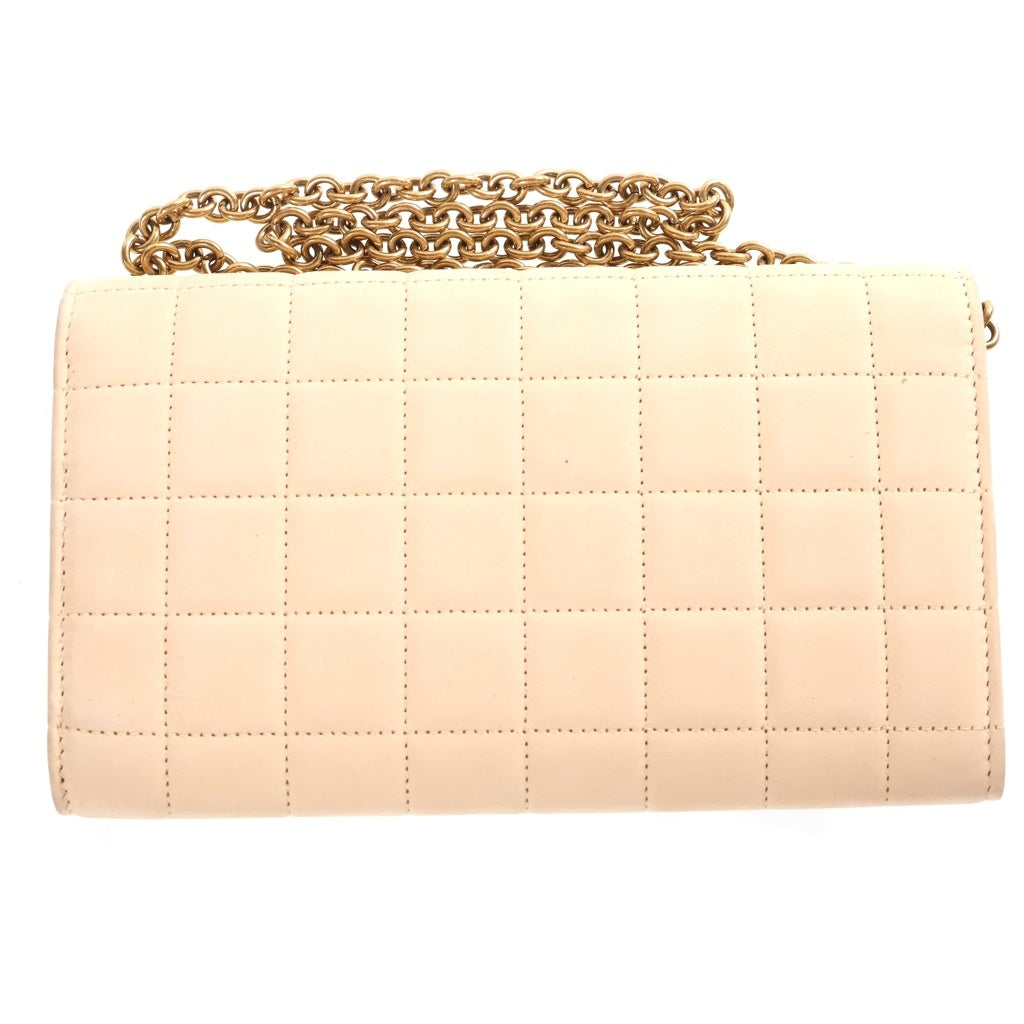 SAINT LAURENT PARIS(サンローランパリ) Le Maillon Chain Wallet Shoulder Bag マイヨン キルティングチェーンウォレット ショルダーバッグ 財布 ベージュ 738109 レディース