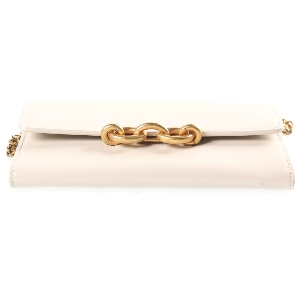 SAINT LAURENT PARIS(サンローランパリ) Le Maillon Chain Wallet Shoulder Bag マイヨン チェーンウォレット ショルダーバッグ 財布 アイボリー 696608 レディース