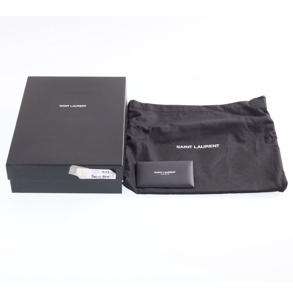 SAINT LAURENT PARIS(サンローランパリ) Le Maillon Chain Wallet Shoulder Bag マイヨン チェーンウォレット ショルダーバッグ 財布 アイボリー 696608 レディース