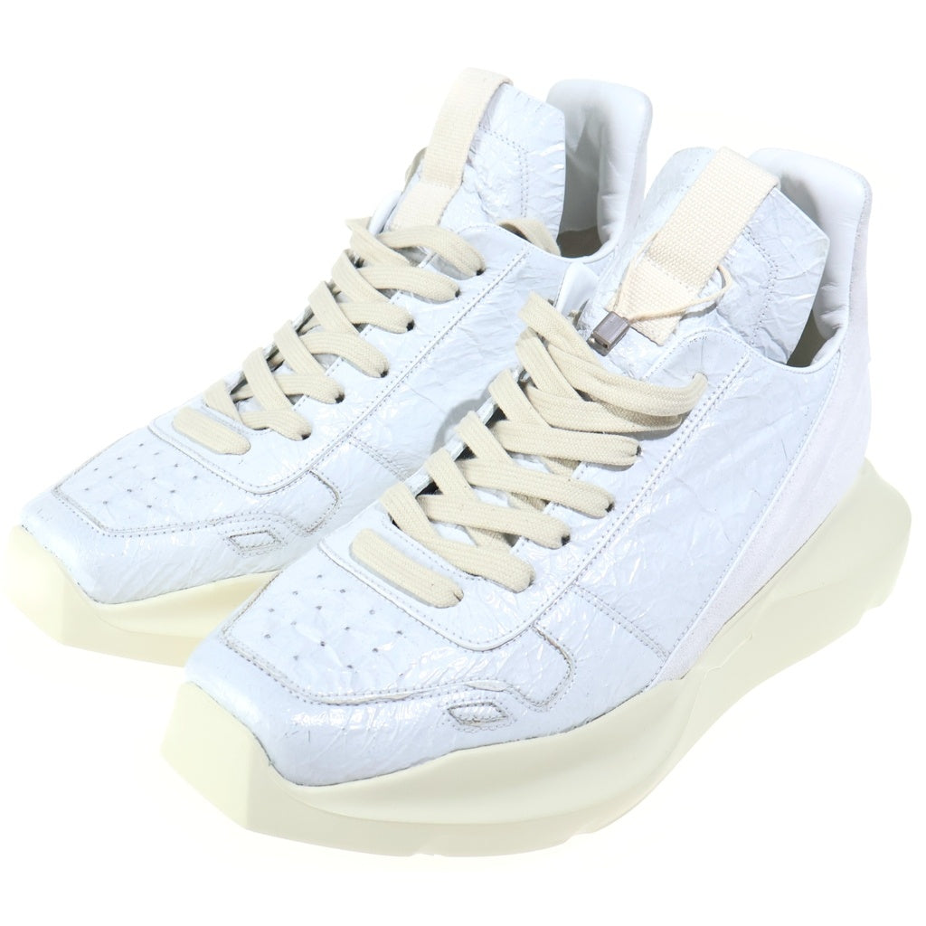 Rick Owens(リックオウエンス) 25SS GETH RUNNER ゲスランナー ハイカットシューズ ホワイト RO01E7814-SHULVS