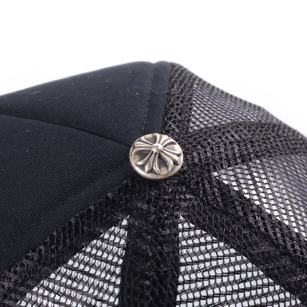 CHROME HEARTS(クロムハーツ) Fuck Leather Patch Trucker Cap ファックレザー パッチ トラッカーキャップ ブラック/ホワイト