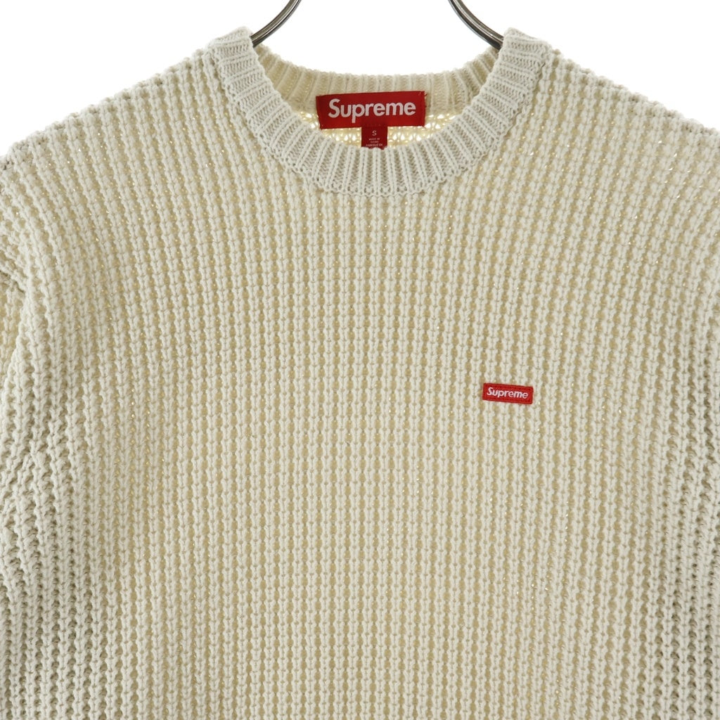 SUPREME(シュプリーム) 24AW Waffle Small Box Sweater ワッフル スモールボックスロゴ スウェット トレーナー ベージュ