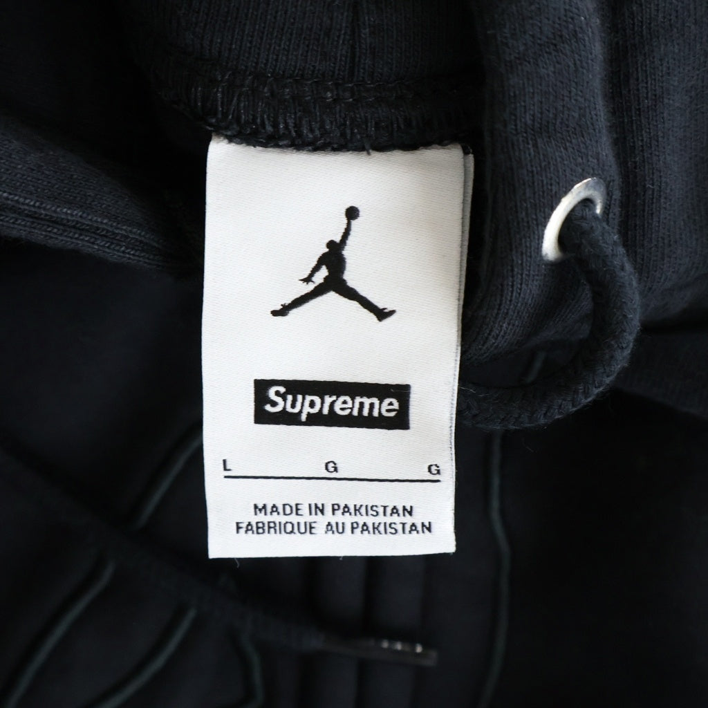 SUPREME(シュプリーム) 26ss ×Jordan Hooded Sweatshirt ジョーダン ロゴエンブロイダリー フーデッド スウェッシャツ ブラック