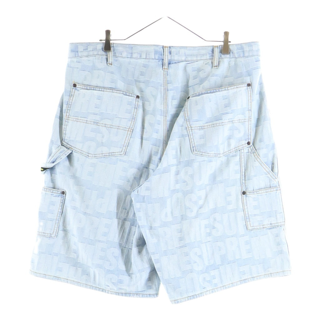 SUPREME(シュプリーム) 26SS Repeat Jacquard Double Knee Denim Short リピート ロゴ総柄 ダブルニー デニム ショートパンツ インディゴ