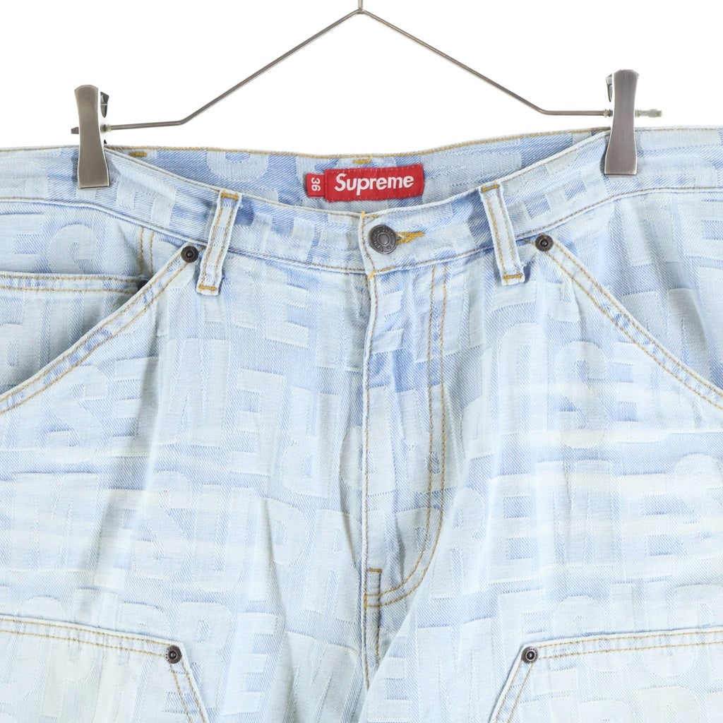 SUPREME(シュプリーム) 26SS Repeat Jacquard Double Knee Denim Short リピート ロゴ総柄 ダブルニー デニム ショートパンツ インディゴ